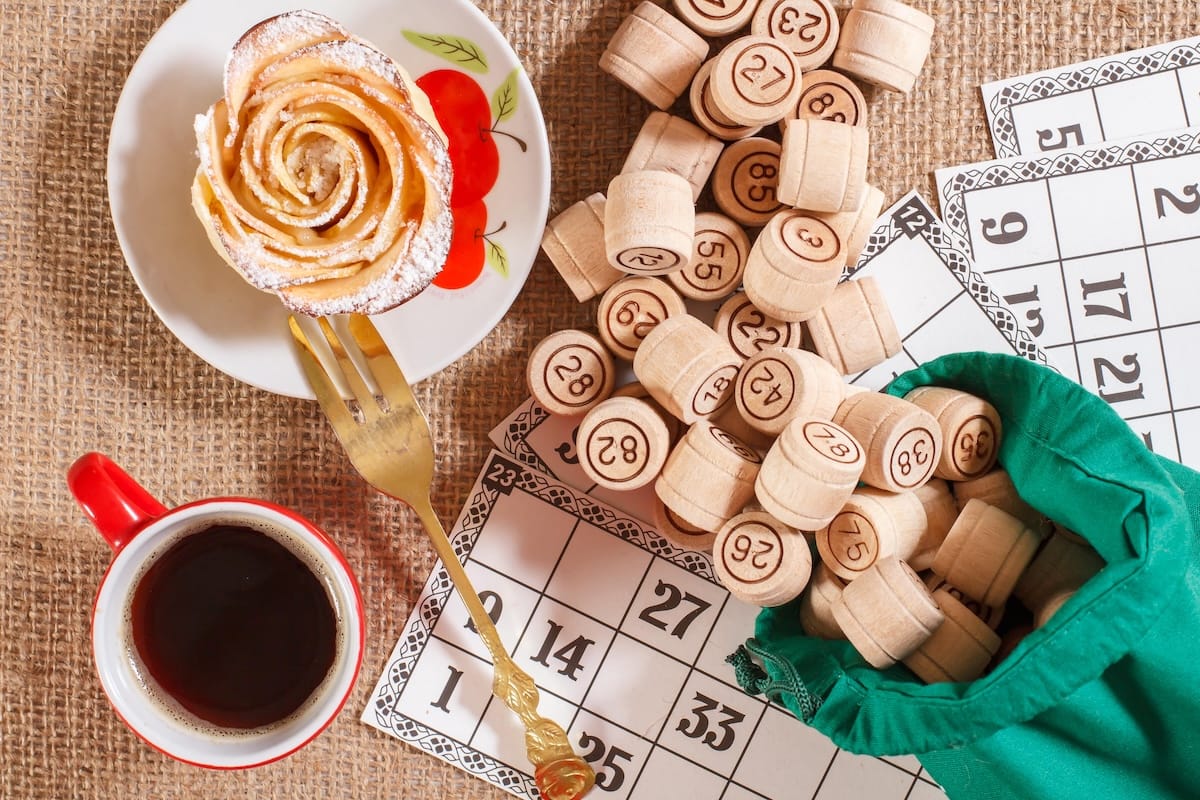 Brunch and Bingo with Coffee and Fancy Food