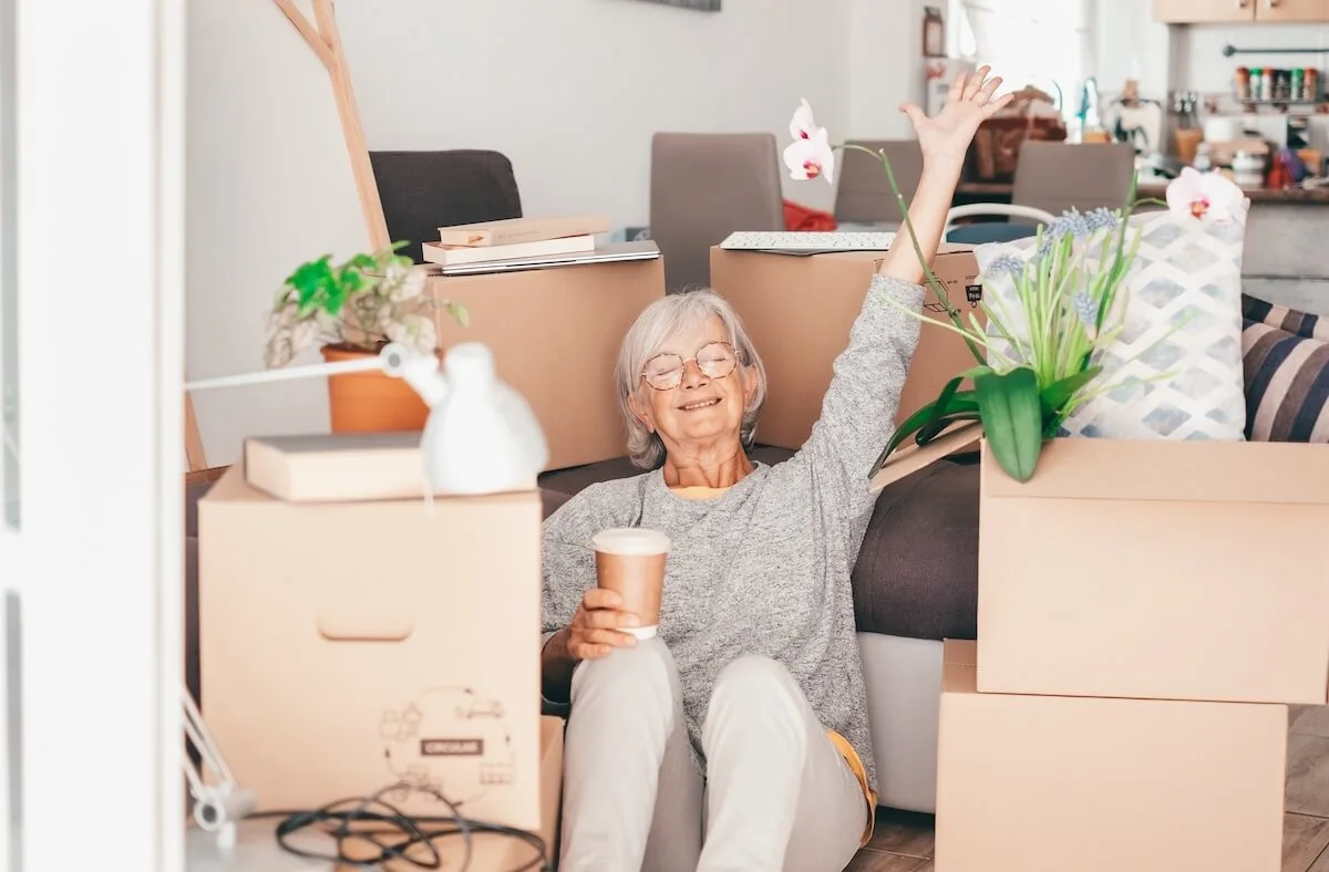 older adult moving seniors downsizing